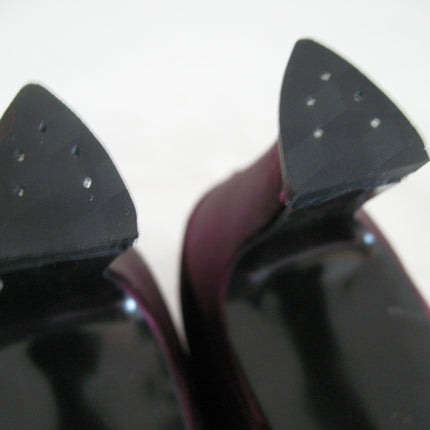 New Vintage Y2K 90s Peacocks Womens Pump Shoes High Heels Made USA Satin Purple