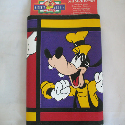 VINTAGE Old DISNEY MICKEY MOUSE Minnie DONALD DUCK WALL BORDER Self Stick 7"x15'