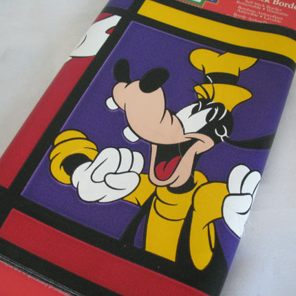 VINTAGE Old DISNEY MICKEY MOUSE Minnie DONALD DUCK WALL BORDER Self Stick 7"x15'
