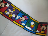 VINTAGE Old DISNEY MICKEY MOUSE Minnie DONALD DUCK WALL BORDER Self Stick 7"x15'