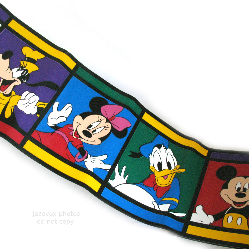 VINTAGE Old DISNEY MICKEY MOUSE Minnie DONALD DUCK WALL BORDER Self Stick 7"x15'