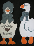 NEW Old Stock 1990 LOT 2pc WOOD WOODEN REFRIGERATOR MAGNET DUCK DUCKS Animals