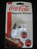 NEW Sealed Old 1995 COCA COLA COKE Drink Drinks Beverage Soda 3D WHITE POLAR BEAR BEARS MAGNET MAGNETS Ref Refrigerator Collectibles For Collectors