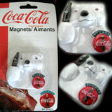 NEW Sealed Old 1995 COCA COLA COKE Drink Drinks Beverage Soda 3D WHITE POLAR BEAR BEARS MAGNET MAGNETS Ref Refrigerator Collectibles For Collectors