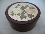 RED Maroon Burgundy ROUND Box Boxes CONTAINER CONTAINERS Jewelry Jewelries Trinket Trinkets Treasure Treasures Store Storage Etched Etching Asian Floral Flower Flowers Pattern Design