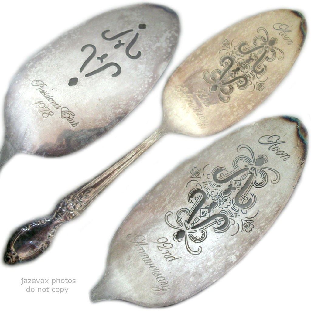 NEW VINTAGE AVON 1978 President's Club SILVER PLATE Plated SPOON CAKE PIE SERVER Serving