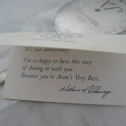 NEW VINTAGE AVON 1978 President's Club SILVER PLATE Plated SPOON CAKE PIE SERVER Serving
