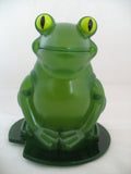 NEW NIB BOX AVON Green LIGHTED FROG Plastic FIGURINE Animal Indoor Table Decor