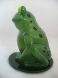 NEW NIB BOX AVON Green LIGHTED FROG Plastic FIGURINE Animal Indoor Table Decor