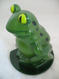 NEW NIB BOX AVON Green LIGHTED FROG Plastic FIGURINE Animal Indoor Table Decor