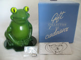 NEW NIB BOX AVON Green LIGHTED FROG Plastic FIGURINE Animal Indoor Table Decor