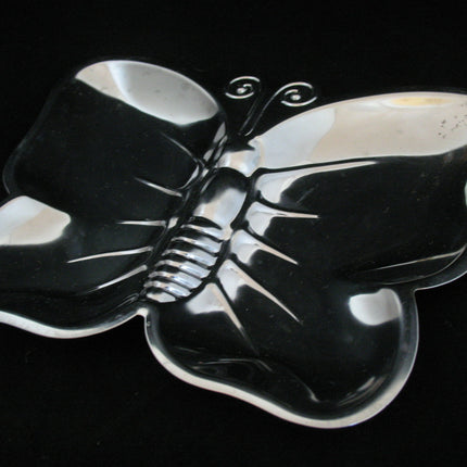 BUTTERFLY Metal CANDY DISH TRAY BOWL Kitchen Table Display Plate Keys Container