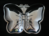 BUTTERFLY Metal CANDY DISH TRAY BOWL Kitchen Table Display Plate Keys Container