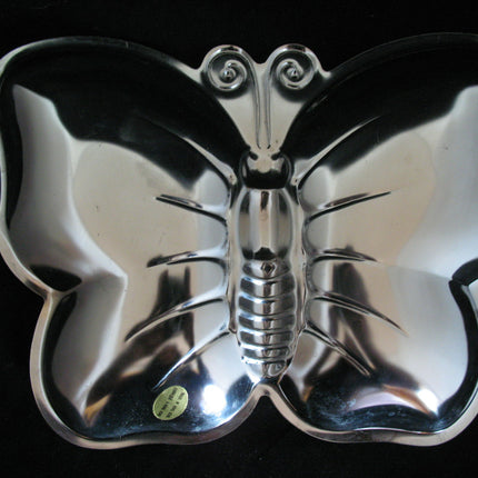 BUTTERFLY Metal CANDY DISH TRAY BOWL Kitchen Table Display Plate Keys Container