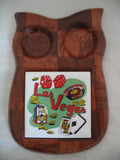 Wood Wooden OWL DISPLAY TRAY Salt Pepper Sugar Cream TILE COASTER Kitchen Decors
