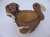 AVON THANKSGIVING DAY TURKEY Bamboo BASKET BASKETS CONTAINERS Holiday Season Home Decors Decorations
