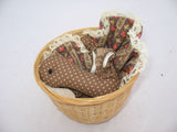 3pcs NEW AVON THANKSGIVING DAY TURKEY Bamboo BASKET CONTAINERS Holiday Season Home Decors Decorations