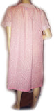 LEISURE LIFE Womens Night Dress Nighty Nightgown Sleepwear Pink White Polka Dots S-M