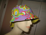 NEW Women HAT BUCKET Multi Colored Floral Flowers Beach Summer Spring Wear