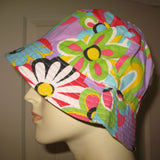 NEW Women HAT BUCKET Multi Colored Floral Flowers Beach Summer Spring Wear