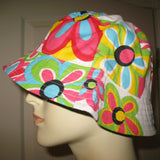 NEW Women HAT BUCKET Multi Colored Floral Flowers Beach Summer Spring Wear