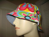 NEW Women HAT BUCKET Multi Colored Floral Flowers Beach Summer Spring Wear