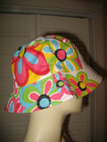 NEW Women HAT BUCKET Multi Colored Floral Flowers Beach Summer Spring Wear