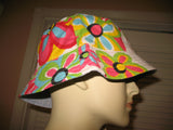 NEW Women HAT BUCKET Multi Colored Floral Flowers Beach Summer Spring Wear