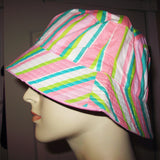 NEW Women HAT BUCKET Multi Colored Floral Flowers Beach Summer Spring Wear
