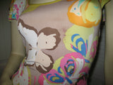 BCBGGirls Womens JUNIOR Tops Multi Color BUTTERFLY BUTTERFLIES Print Cap Cape TOP XS