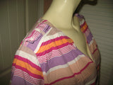 Womens Tops Multi Color Colored STRIPE STRIPED Pattern Short Sleeve V-Neck Vneck TOP SHIRT PLUS SIZE 2XL 2X Clothes Clothing