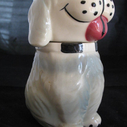 VINTAGE USA DAN The DOG Ceramic Pottery COOKIE Treat JAR MCCOY? Not-marked-ALPO Collectible Collectors