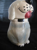 VINTAGE USA DAN The DOG Ceramic Pottery COOKIE Treat JAR MCCOY? Not-marked-ALPO Collectible Collectors