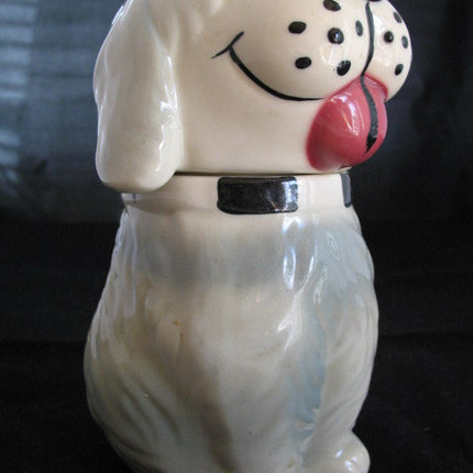VINTAGE USA DAN The DOG Ceramic Pottery COOKIE Treat JAR MCCOY? Not-marked-ALPO Collectible Collectors