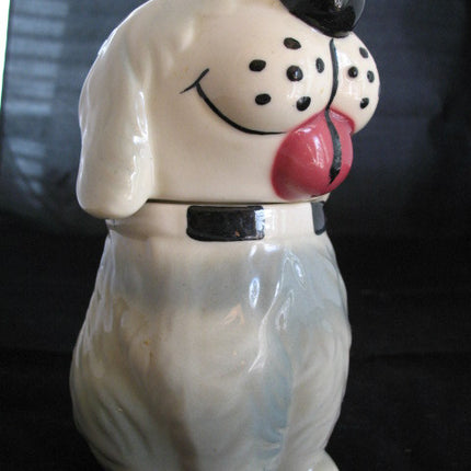 VINTAGE USA DAN The DOG Ceramic Pottery COOKIE Treat JAR MCCOY ? Not-marked-ALPO Collectible Collectors