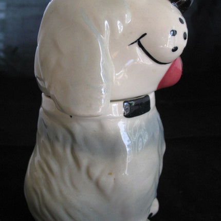 VINTAGE USA DAN The DOG Ceramic Pottery COOKIE Treat JAR MCCOY? Not-marked-ALPO Collectible Collectors