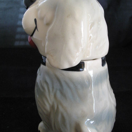 VINTAGE USA DAN The DOG Ceramic Pottery COOKIE Treat JAR MCCOY? Not-marked-ALPO Collectible Collectors