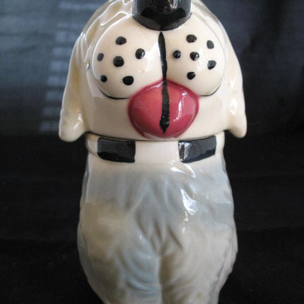 VINTAGE USA DAN The DOG Ceramic Pottery COOKIE Treat JAR MCCOY ? Not-marked-ALPO Collectible Collectors