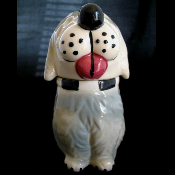 VINTAGE USA DAN The DOG Ceramic Pottery COOKIE Treat JAR MCCOY? Not-marked-ALPO Collectible Collectors