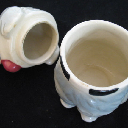 VINTAGE USA DAN The DOG Ceramic Pottery COOKIE Treat JAR MCCOY? Not-marked-ALPO Collectible Collectors