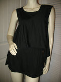 NEW Womens Tops BLACK SLEEVELESS Wide Adjustable SASH TOP Blouse size Large Women Casual Wear Casuals Wears Cheap Affordable Woman Clothes Clothing