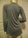 Womens Tops GRAY GREY V-Neck Vneck Empire Waist Long Sleeve TOP BLOUSE Small Women Clothes