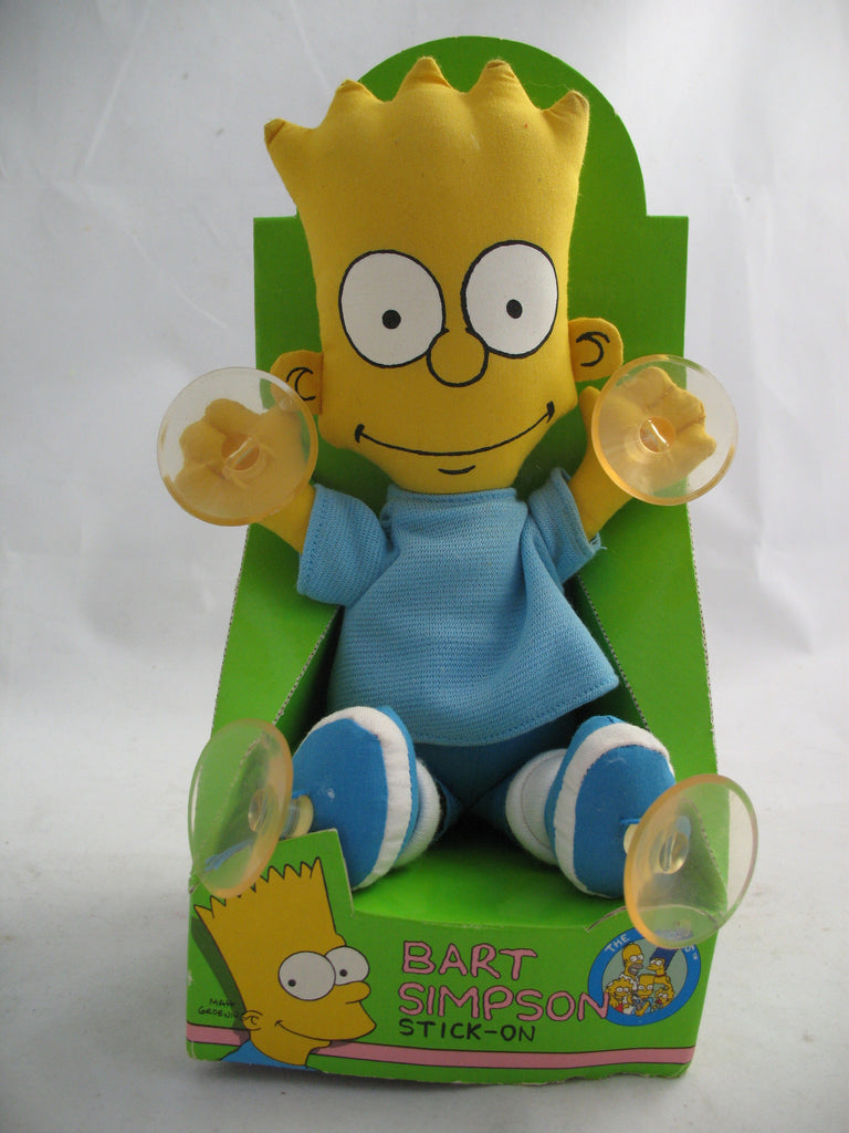 NEW 1990 BART SIMPSON SIMPSONS Auto Car Vehicle WINDOW HANGING CLING-ON Suction Cup PLUSH TOY Display