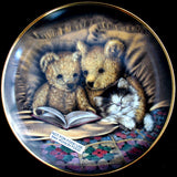 NEW Franklin Mint SUE WILLIS BEDTIME STORY Teddy Bears Bear FINE PORCELAIN 8" Collectors PLATE PLATES Collectible Collectibles