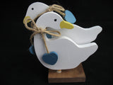 NEW Box CHADWICK Handpainted Wood Wooden TWIN GEESE Kitchen Decor NAPKIN Holder