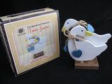 NEW Box CHADWICK Handpainted Wood Wooden TWIN GEESE Kitchen Decor NAPKIN Holder