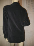HARVE BENARD Womens Tops Dark GRAY GREY BLACK Long Sleeve Button Down Collar TOP POLO SHIRT Medium