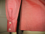 Walter Voulaz Made In Italy New Womens Long Sleeve Button Down Shirt Polo Top Red Orange Medium Business Attire