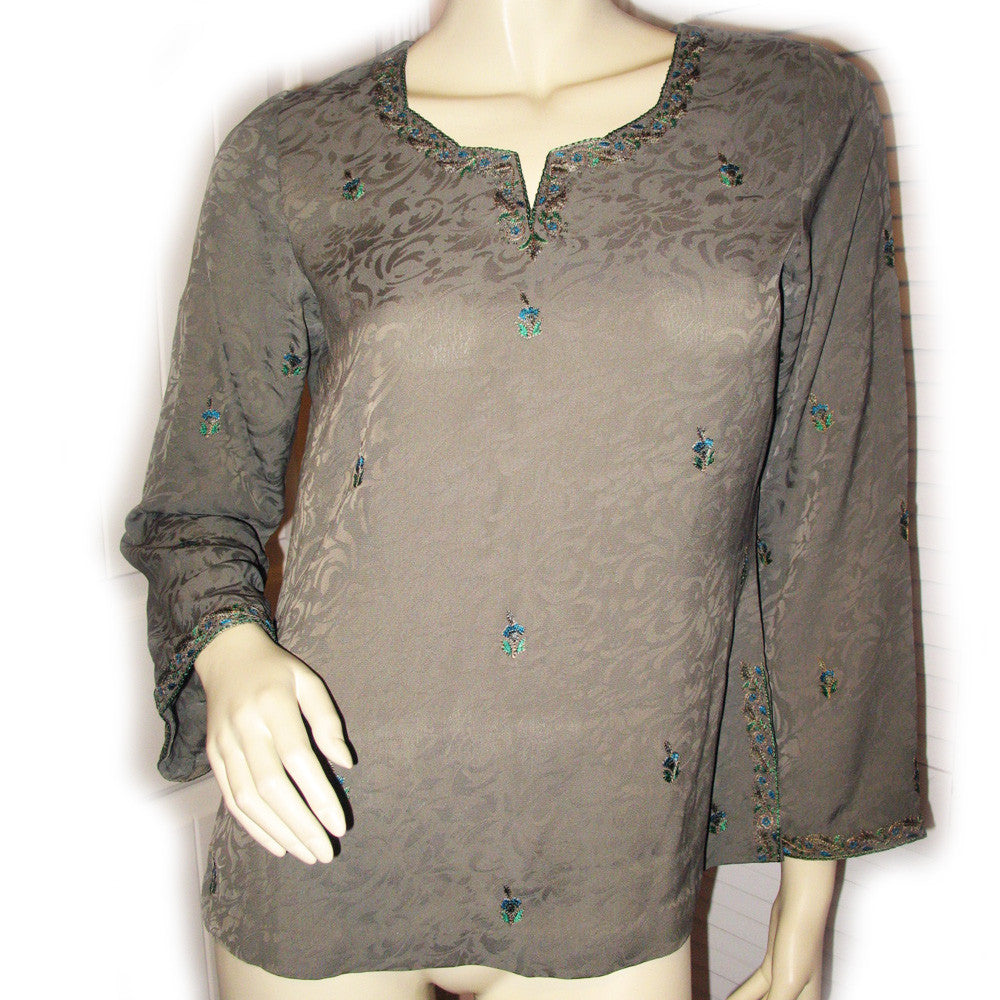 Womens Tops OLIVE GREEN BELL LONG SLEEVE Asian Indian Clothes TropicalFeel Womens Tops OLIVE GREEN BELL LONG SLEEVE Asian Indian Clothes TropicalFeel