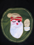 NEW CHRISTMAS Holiday Olive Green SANTA CLAUS TOILET SEAT Fabric COVER 2-Sided